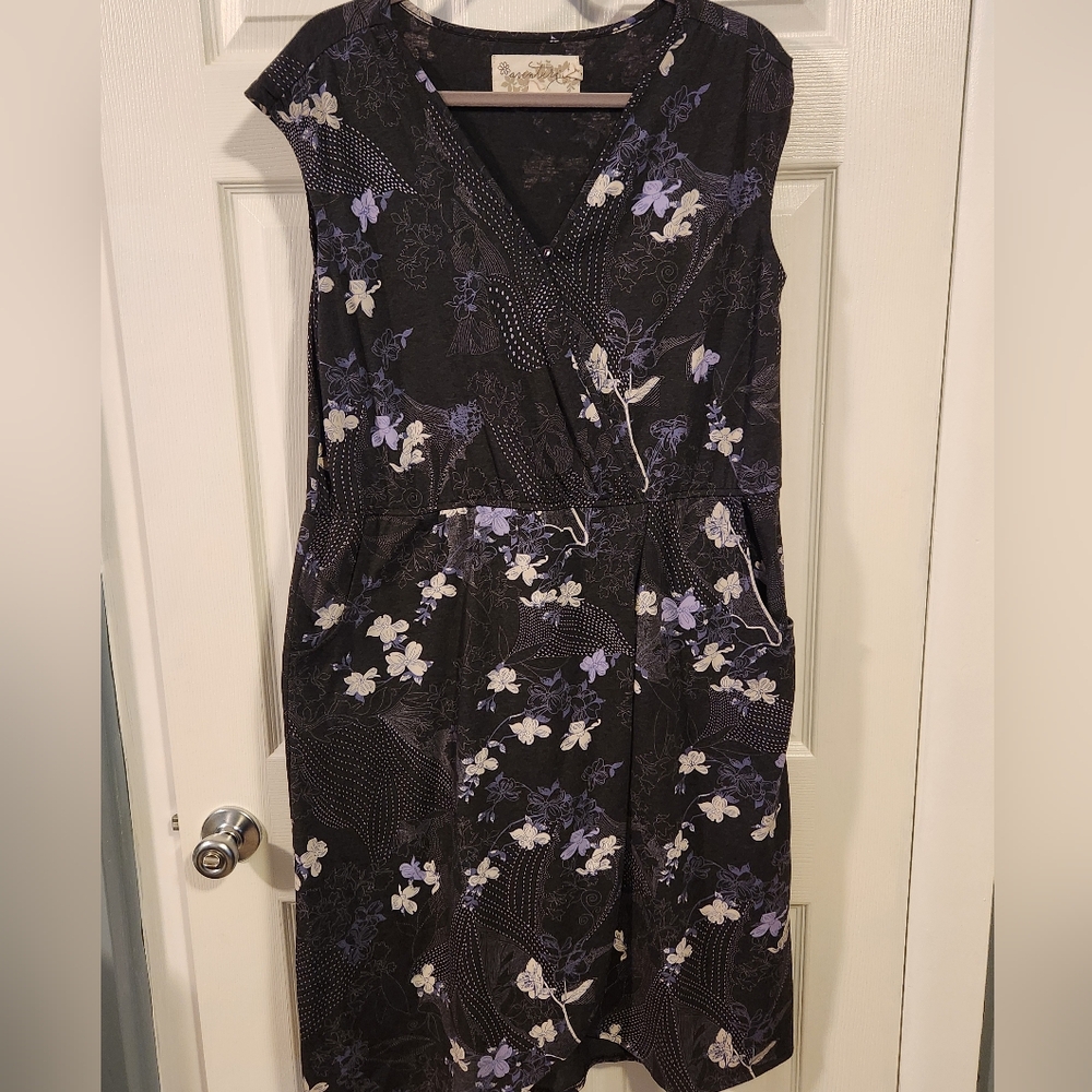 Faux Wrap Floral Dress